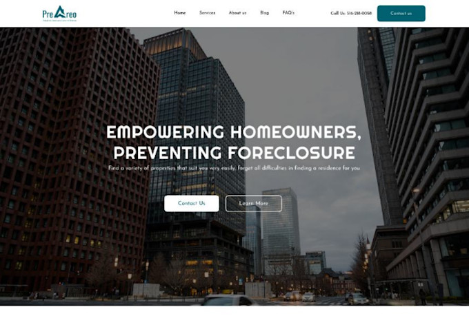 create wordpress real estate landing page website responsive